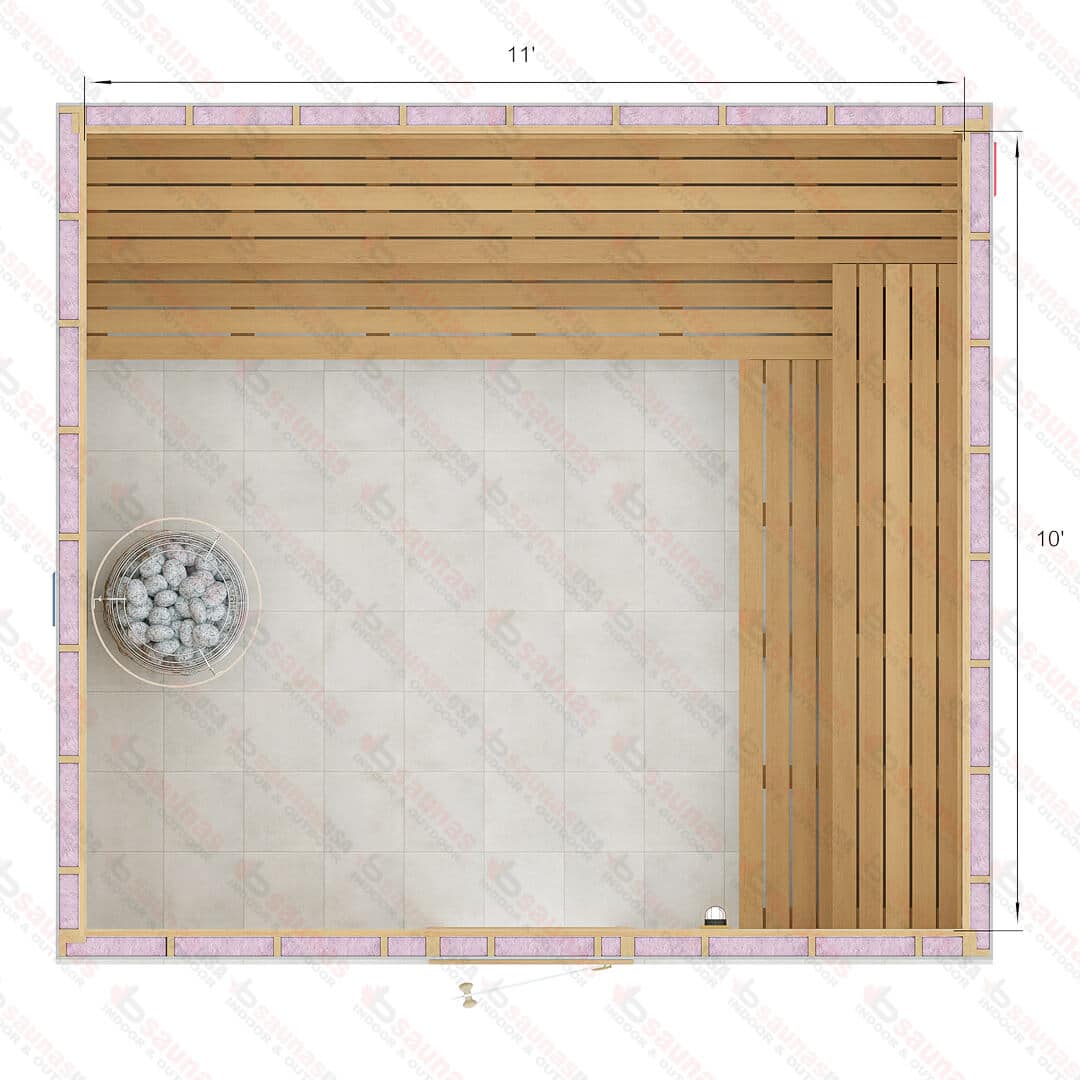 10x11x7 Custom Indoor Cedar Sauna Kit for Sale at Canadian Sauna Sales Ltd
