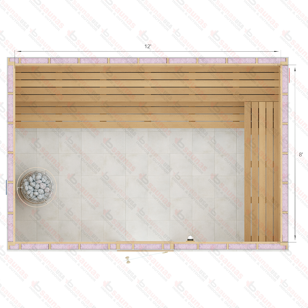 8x12x7 Custom Indoor Cedar Sauna Kit for Sale at Canadian Sauna Sales Ltd - Image 5