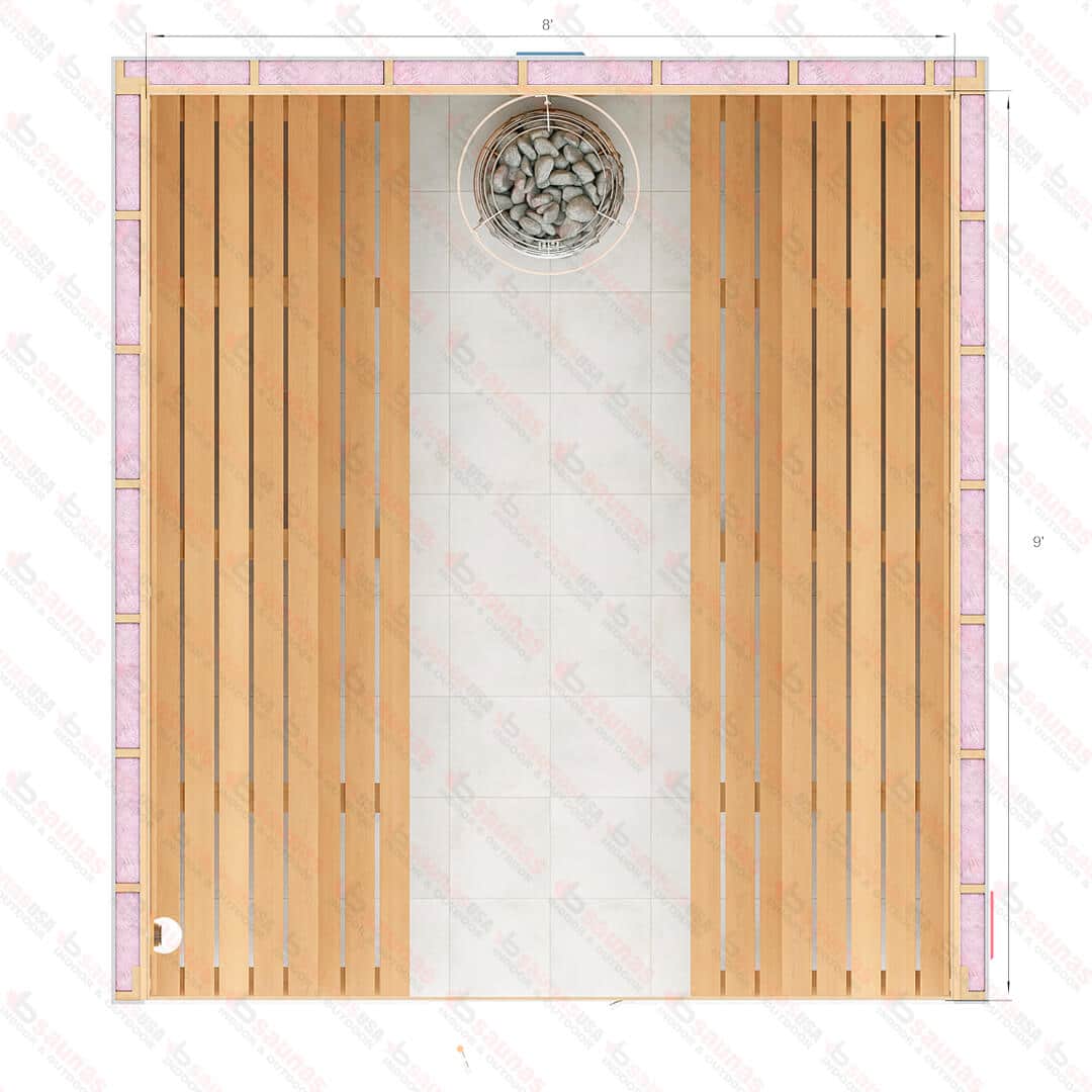 9x8x7 S Custom Indoor Cedar Sauna Kit for Sale at Canadian Sauna Sales Ltd