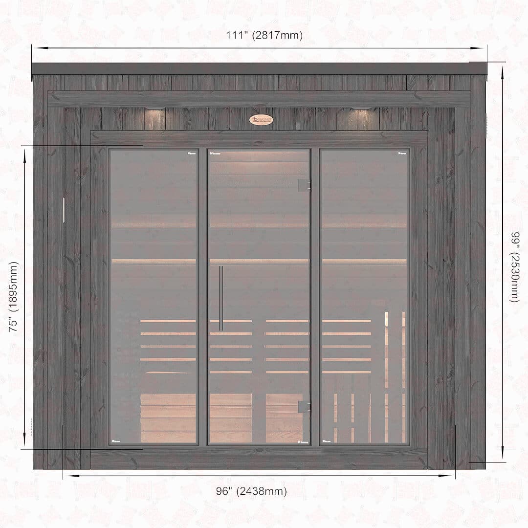 Aura Deluxe Outdoor Cedar Sauna for Sale at Canadian Sauna Sales Ltd - Image 8