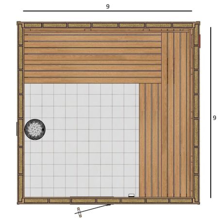9×9 Custom Indoor Sauna Kit for Sale at Canadian Sauna Sales Ltd