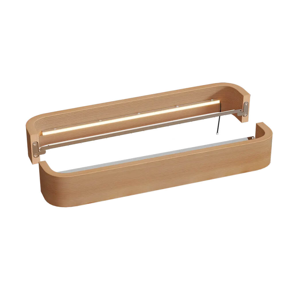 Curve LED Sauna Wall Lights with Cedar Covers – 614 mm (Pair) for Sale at Canadian Sauna Sales Ltd