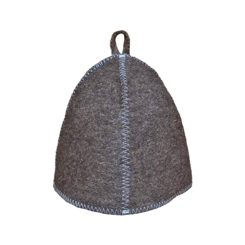 Wool Sauna Hat – Brown for Sale at Canadian Sauna Sales Ltd